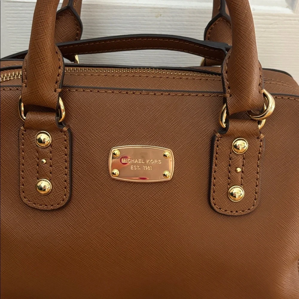 Michael Kors Sandrine Satchel Crossbody Strap Bag Saffiano Leather - Picture 6 of 15